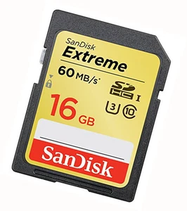 Sandisk 16G extreme C3 SD card for Canon EOS 5DS R 5D Mark 3 Rebel T6s T6i T7i - Picture 1 of 3