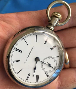 Antique 1889 Elgin Illinois  18s Hunting Oresilver   Pocket Watch  Runs - Picture 1 of 12