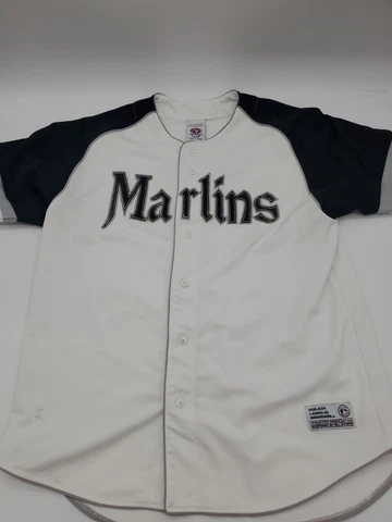 Miami Marlins XL Baseball True Fan Series Men Sports White Black Jersey..T19 Cover