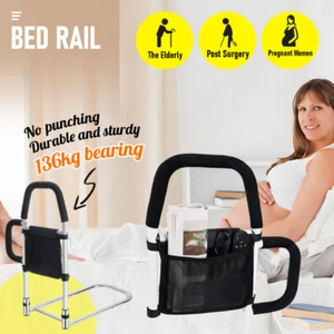 Bed Rail Safety Assist Rail for Elderly Adults with Storage Pocket &Fixing Strap - Picture 1 of 11