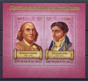 Physicists & Astronomers: Benjamin Franklin & Alessandro Volta s/s MNH #ML1122 - Picture 1 of 1