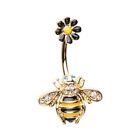 Golden Queen Bee Belly Button Ring