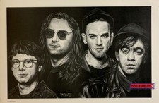 Bradford John Salamon R.E.M. Charcoal Sketch Rare 1992 Vintage Art Print 22 x 33