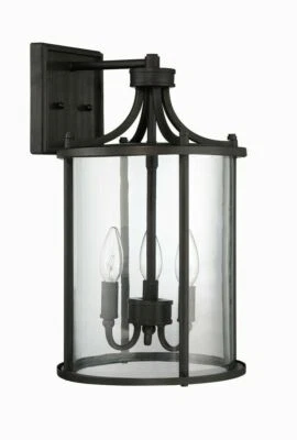 Arandela de parede artesanal Z2804-ABZ Carlton externa 1 luz bronze - Imagem 1 de 3