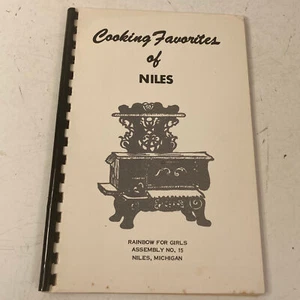Cooking Favorites of Niles Michigan CookBook Rainbow For Girls AssemblyNo15 1965 - Imagen 1 de 9