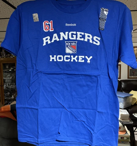 New Reebok  2014 NY Rangers Rick Nash Stanley Cup Final T-Shirt Youth Large Cover
