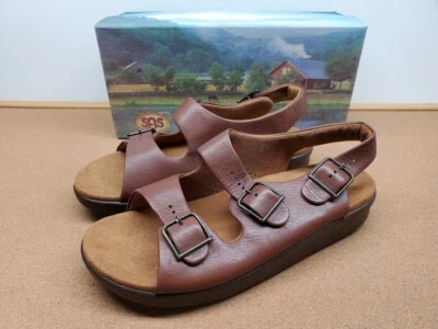 NEW SAS Women's Relaxed Amber Brown Heel Strap Sandals Shoes 1760-085 Sz 610.5 M - Image 1 of 4