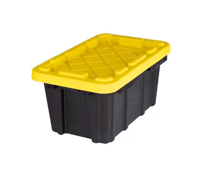 3pack 6.5qt Storage Bin Container Tote Mini Yellow Lid TikTok Home Depot HDX