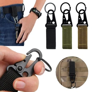 Clips de cinturón para trabajo de equipo táctico Llaveros Molle Engranaje Nylon Llaveros Ganchos Colgador - Imagen 1 de 13