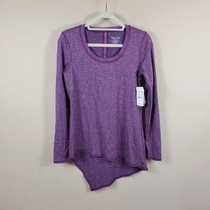 Splendid Asymmetric Heathered Long Sleeve Activewear Tunic Top Women's Size S - Picture 1 of 12