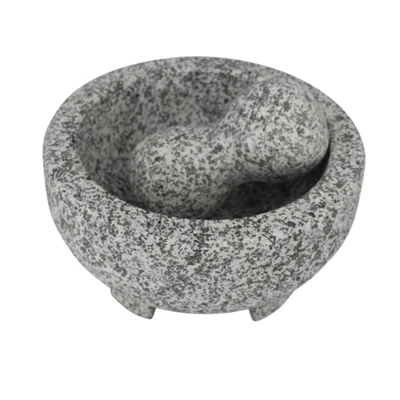 Granite Mortar and Pestle 6 Inch Molcajete for Spices Guacamole Salsa Cooking - Image 1 of 4