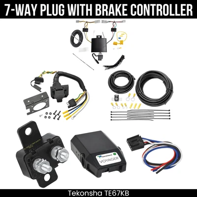 Комплект жгутов проводов для 7-полосного прицепа Tekonsha + управление тормозами для Lexus UX250h 19–24 годов выпуска - Изображение 1 из 4