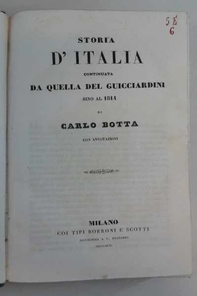 Storia d'Italia continuata da quella del Guicciardini sino al 1814 - Immagine 1 di 3