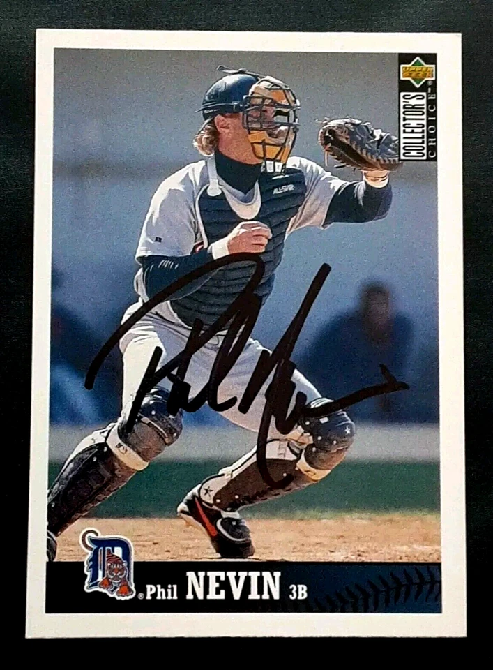PHIL NEVIN DETROIT TIGERS THIRDBASEMAN SIGNED AUTOGRAPHED BASEBALL CARD - Image 1 of 1
