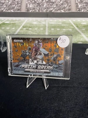 2023 Panini Prizm Draft Picks Devon Achane Orange Prizm Break RC 11/49 #PB-12   - Image 1 of 2