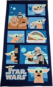 United Pacific Designs Star Wars The Mandalorian and The Child Grogu 27x54 Beach - Bild 1 von 2