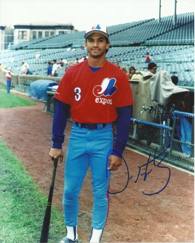 Foto autografiada de 8x10 de Dave Martinez 1988-1991 Montreal Expos Wrigley Field certificado de autenticidad Foto 1 de 1