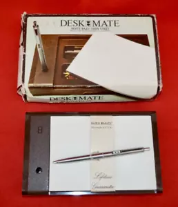 VINTAGE: PAPER MATE / DESK MATE DESK NOTEPAD TIDY & PEN - BOXED AND PERFECT! - Picture 1 of 8
