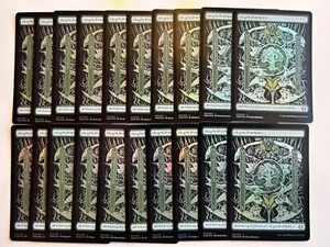 Magic The Gathering Forest Foil Phyrexian 271/271 arte completo tierra básica casi nuevo lote a granel de 20 cartas - Imagen 1 de 1