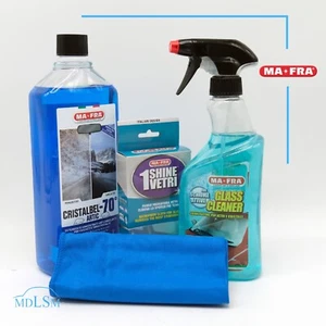 MA-FRA KIT COMPLETO PER LA PULIZIA VETRI AUTO GLASS CLEANER 1SHINE CRISTAL ARTIC - Imagen 1 de 1