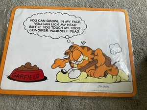 Vintage 1978 Garfield Oldie Tierfutter Matte, Haustier Tischset, NEU - Bild 1 von 1