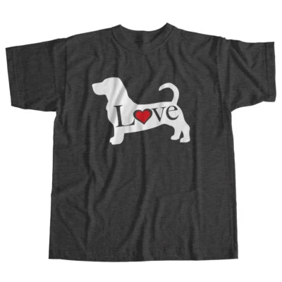Camiseta I Love Basset Hound Hush Cachorro Gráfica Perro Mascota Amante Hombres Unisex Foto 1 de 3