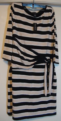 Vestido envolvente sintético cambio súper rayas White House Black Market 3q para mujer talla 14 Foto 1 de 4