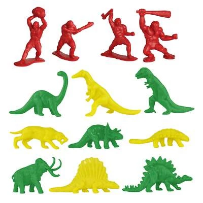 TimMee Processed Plastic Prehistoric Dinosaur Caveman Tim Mee Dino Figures USA - Image 1 of 4