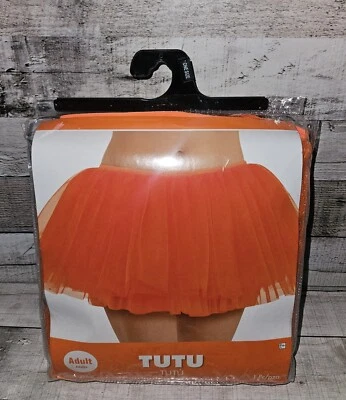 Women's Orange Layered Tulle Tutu Skirt NEW Halloween Costume Accessories - Image 1 of 4