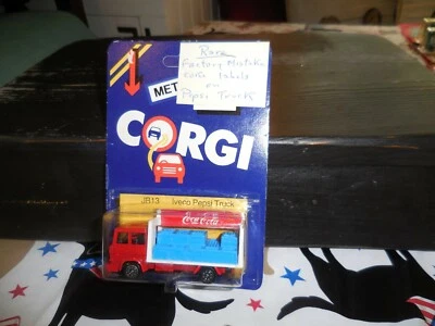Vintage Corgi JB13 Iveco Pepsi Caminhão Erro de Fábrica Etiquetas de Coca-Cola na Pepsi  - Imagem 1 de 4