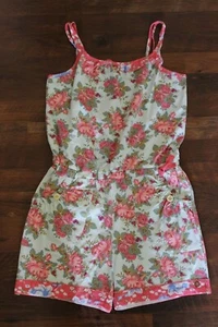 Matilda Jane Happy & Free Backyard BBQ Romper Size 14 Floral Shorts One-Piece - Picture 1 of 3