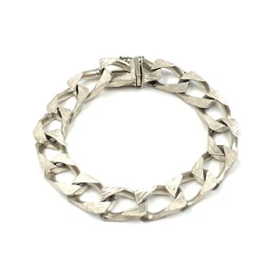 19cm 10mm Cadena Blindada 40g Masivo 835 Pulsera Joyería Cadena 1.0cm Cubana - Imagen 1 de 12