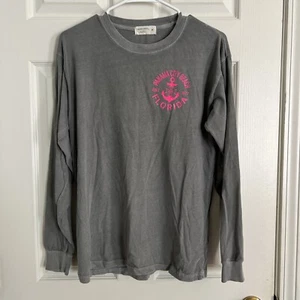 Panama City Beach Vacation Long Sleeve T-shirt Gray, Pink Sz M Souvenir - Picture 1 of 3