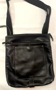 PUNTOTRES Genuine Leather Large Folio Shoulder Bag Work Messenger Made in Spain - Picture 1 of 7