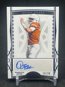 2023 Leaf Trinity Quinn Ewers Auto Autograph Clear Blue /30 Texas Longhorns - Picture 1 of 1