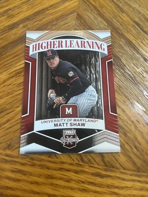 2023 Panini Elite Extra Edition Higher Learning #HL-9 Matt Shaw Maryland / Cubs - Image 1 of 3