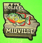 MIDVILLE  GEORGIA   GA  ( STATE SHAPE )  5"  POLICE PATCH  FREE SHIPPING!!!
