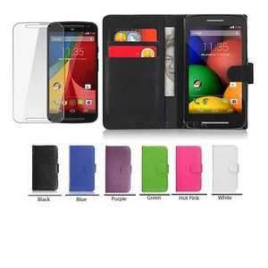 For Motorola Moto E20 / E30 / E40 Case Leather Flip Slim Wallet Book Phone Cover - Picture 1 of 11