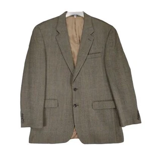 Vtg 90s Y2K IZOD Men's 44L 100% Wool Herringbone Tweed Sports Coat Blazer Jacket - Picture 1 of 8