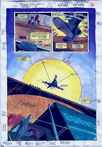 BATMAN DETECTIVE COMICS #676 PRODUCCIÓN EN COLOR ARTE FIRMADO ADRIENNE ROY CERTIFICADO DE AUTENTICIDAD PG 22 - Imagen 1 de 3