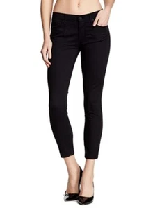 MOTHER THE LOOKER CROP ISALND FEVER TWILL PANTS BLACK SIZE 24 *NEW* - Picture 1 of 3