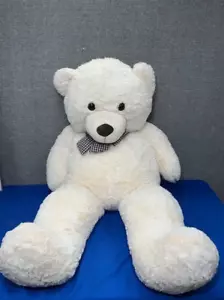Giant White Teddy Bear 4ft Big Plush Soft Stuffed Animal by MaoGoLan - Picture 1 of 9
