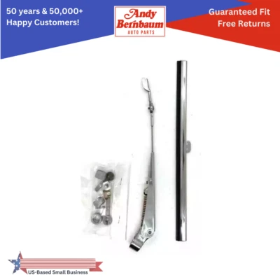 For 1940-1948 Chrysler Front Windshield Wiper Arm & Blade Set W/ Adaptor Package - Image 1 of 3