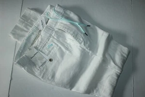 Tommy Bahama Pants Beach Linen Continental White Elastic Waist Extra Large XL - Picture 1 of 6