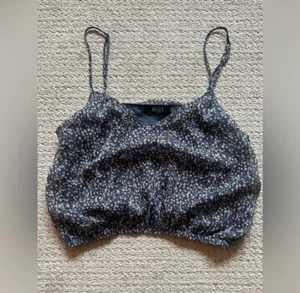 Reset The Alli Top Tank Top Womens Small Blue Floral Print Adjustable Straps - Picture 1 of 13