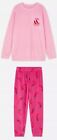 Primark Ladies Medium/12-14 Fleece Busy Chillin' Pyjamas Chilli Pepper Pink Bnwt