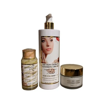 Lait Teint Glutathione Comprime Diamant Lotion, Face Cream & Super Fort Serum - Image 1 of 4