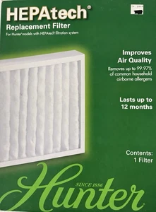 HEPAtech HUNTER FILTRO OEM 30928 Purificatori d'aria 30057 30124 30067 30078 30079 - Foto 1 di 4