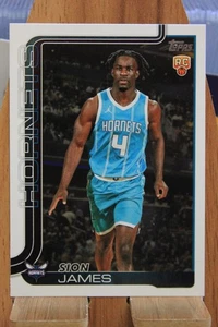 2025-26 Topps Basketball Sion James ROOKIE! - Picture 1 of 2
