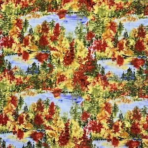 72" 45" Warm Turning Leaves abstract BTR - 3807 - Picture 1 of 2